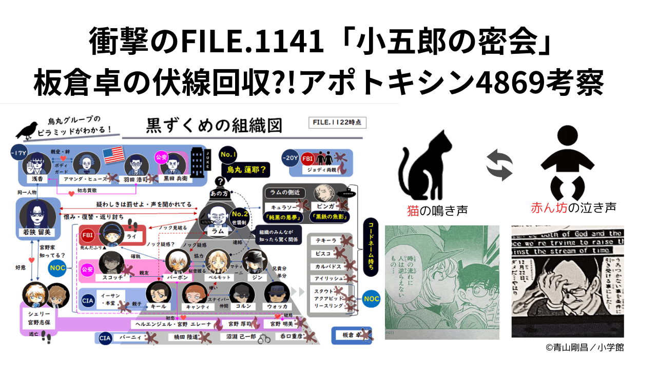 名探偵コナンFILE.1141「小五郎の密会」アポトキシン4869考察・板倉卓の日記