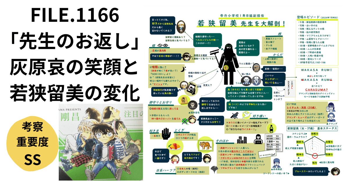 FILE1166「先生のお返し」名探偵コナン考察・最新話感想・ネタバレ